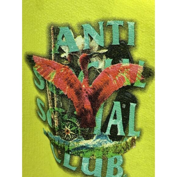 Anti Social Social Club Hoodie Traffic Yellow (ASSW338) Men's Size Small - Picture 2 of 5
